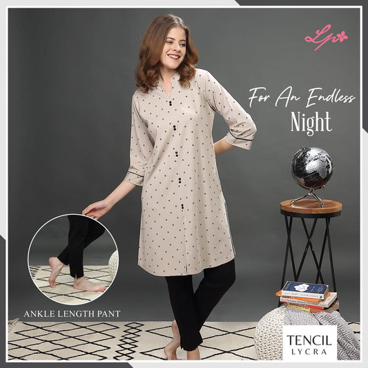 . "Long Kurti Night Suit: Comfortable Sleepwear for Women"