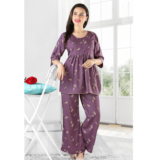 Printed Women Cord Set / Night Wear- PL030