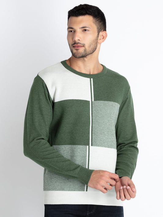 Classic Comfort: Round Neck Men's Sweater - Soft, Warm, and Timeless