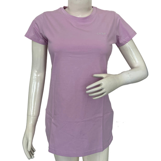 Lady's Round Neck Half Sleeves Top/T-shirt  mauve