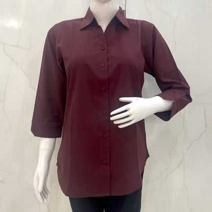 Ladies Collar Neck Front Open Short Kurti Top JSL-30170