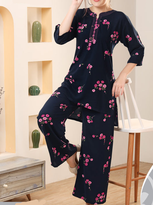 Women plazo Night Suit - 8457A