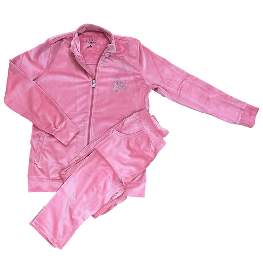 SDL Ladies Pink Velvet Track Suit