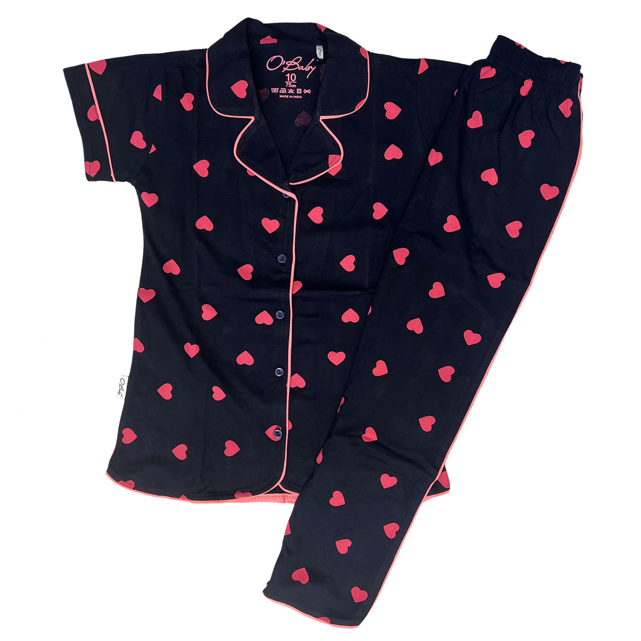 O Baby Girls Navy Night Suit 3565