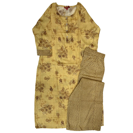 Juliet Ladies Yellow Plazo Set