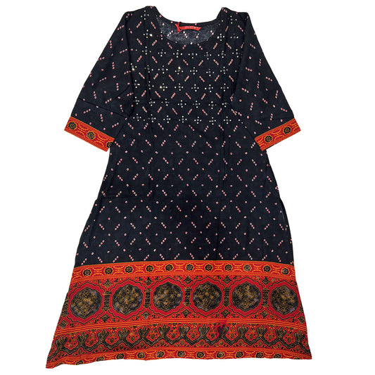 Juliet Ladies Black 3/4th kurti 