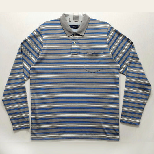 Confidence Blue and White Stripe T - Shirt