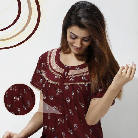 Kanvin Maroon Nighty