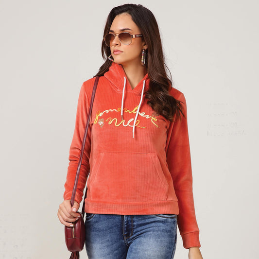 Kayal Orange Sweat Shirt