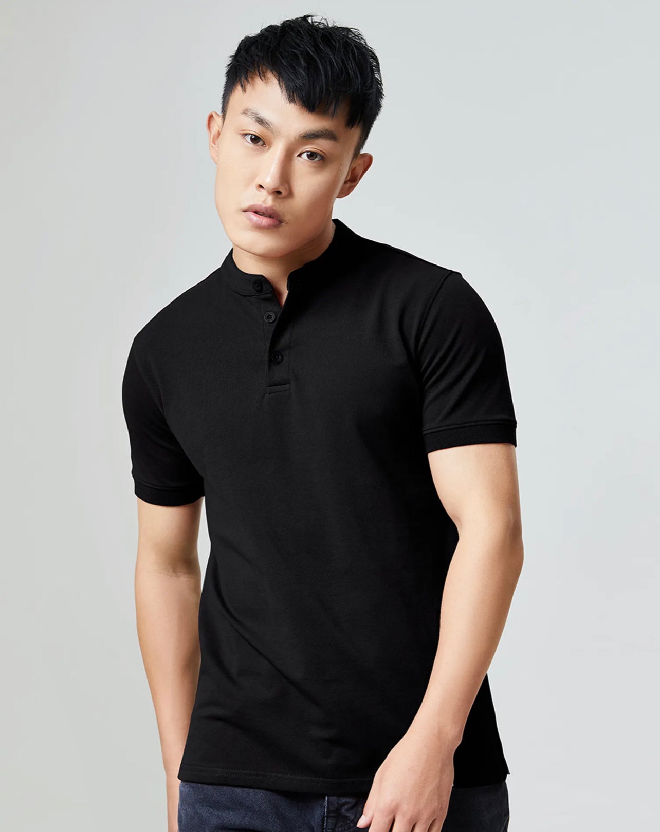 Hosiery mens manadarine collar tshirt